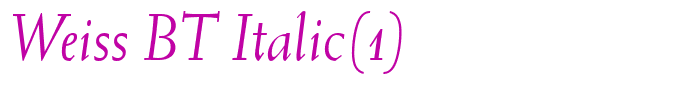Weiss BT Italic(1)